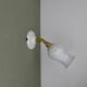 Applique tulipe vintage en opaline blanche