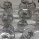 Set of 12 cut crystal stemmed glasses from the Nancy crystal factory, art deco
