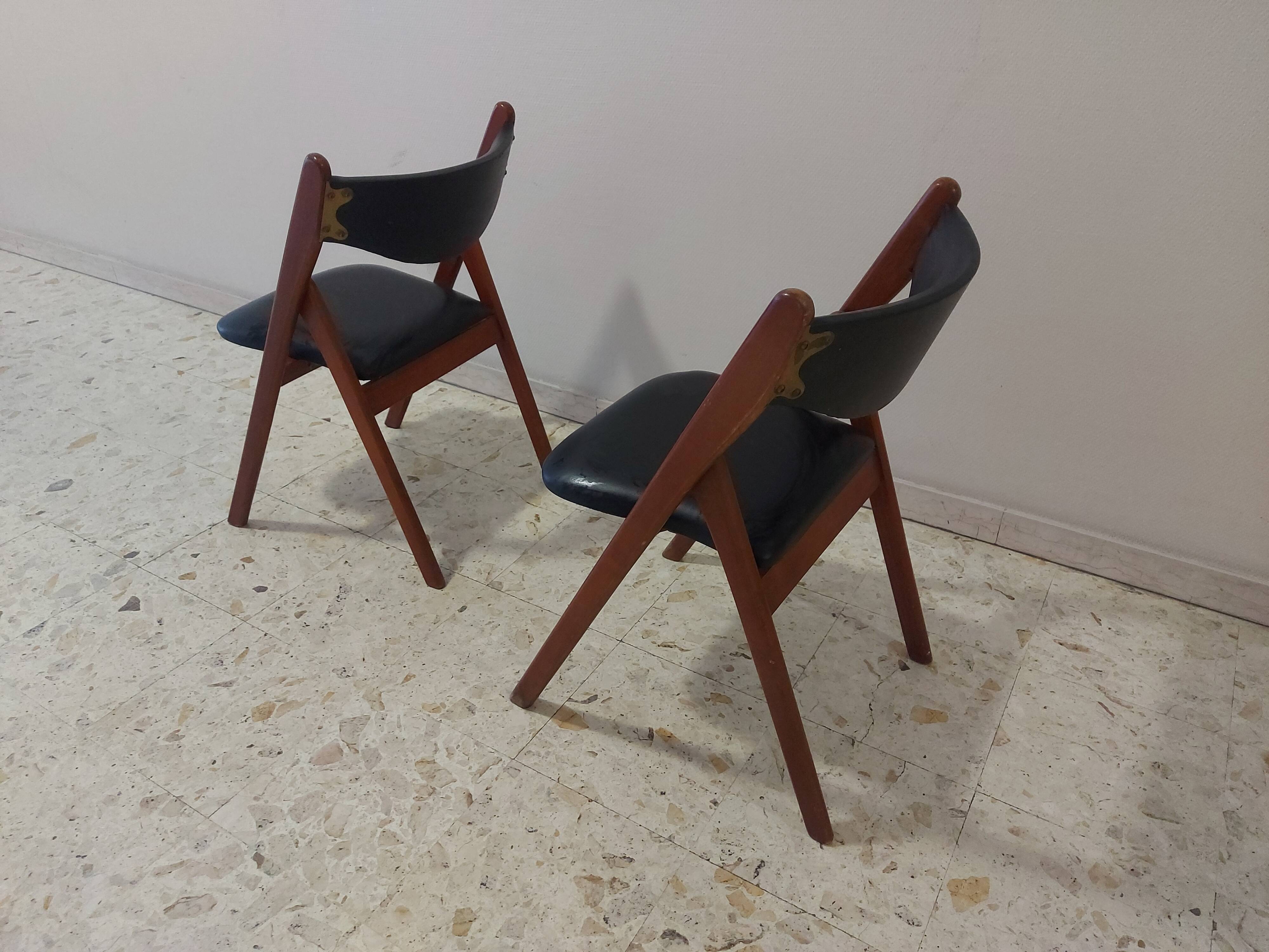 2 vintage folding chairs 50 , 60'S Norquist