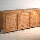 Antique wooden sideboard with three doors (circa 1920)