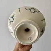 Compote dish or antique footed plate in ironstone - Villey de Longc