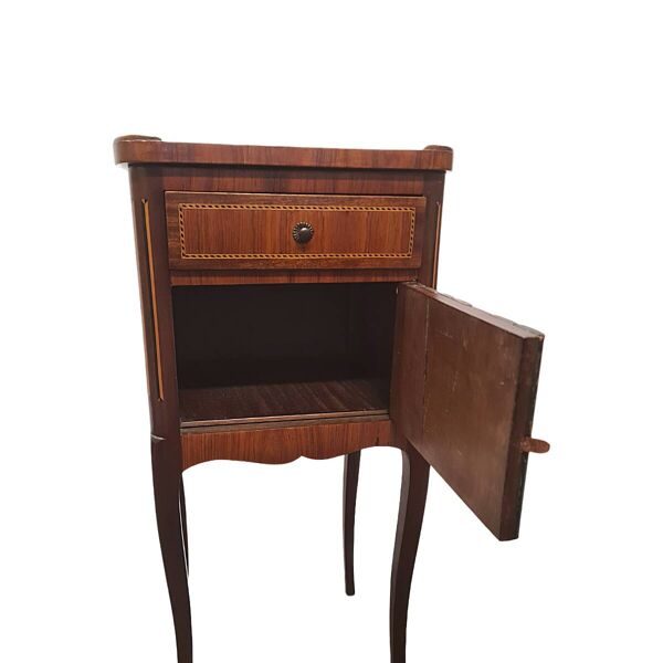 Table de chevet ancienne de style Louis XVI, vers 1900