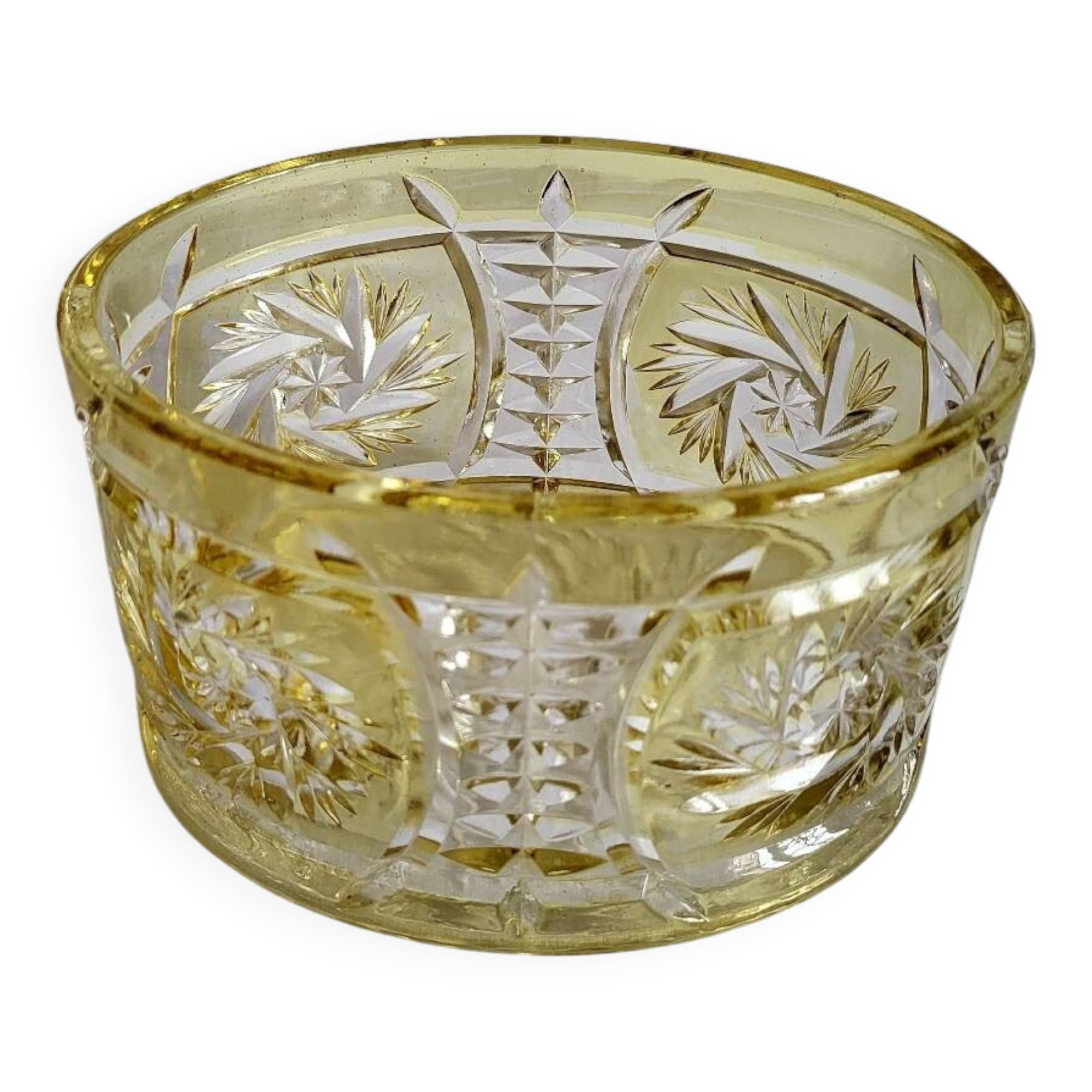 Cut glass bowl centerpiece