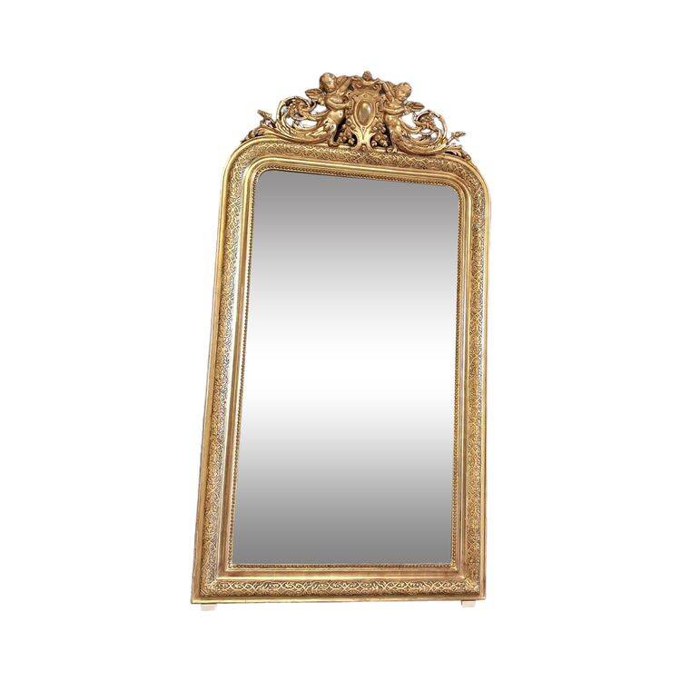 19th century mirror with angels 160 x 86