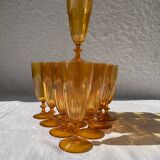 Orange champagne glasses