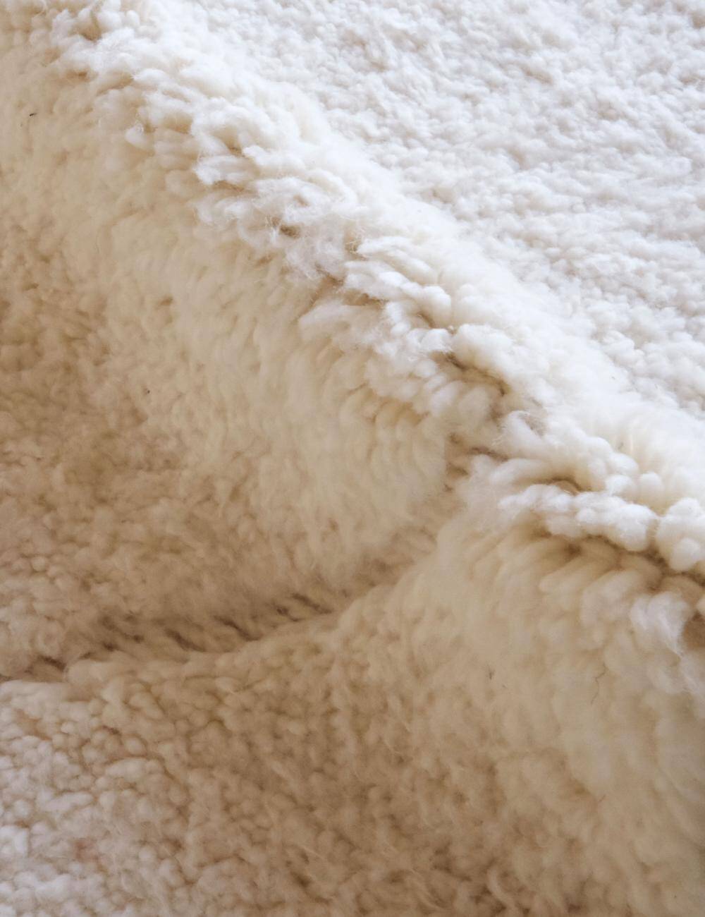 Berber Carpet White - 347 x 258 cm