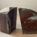 Pair of Art Deco marble and onyx bookends