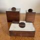 Boîtes Art déco en bois et métal