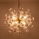 Kamenický Šenov, published by. Brass and glass chandelier. Around 1970.