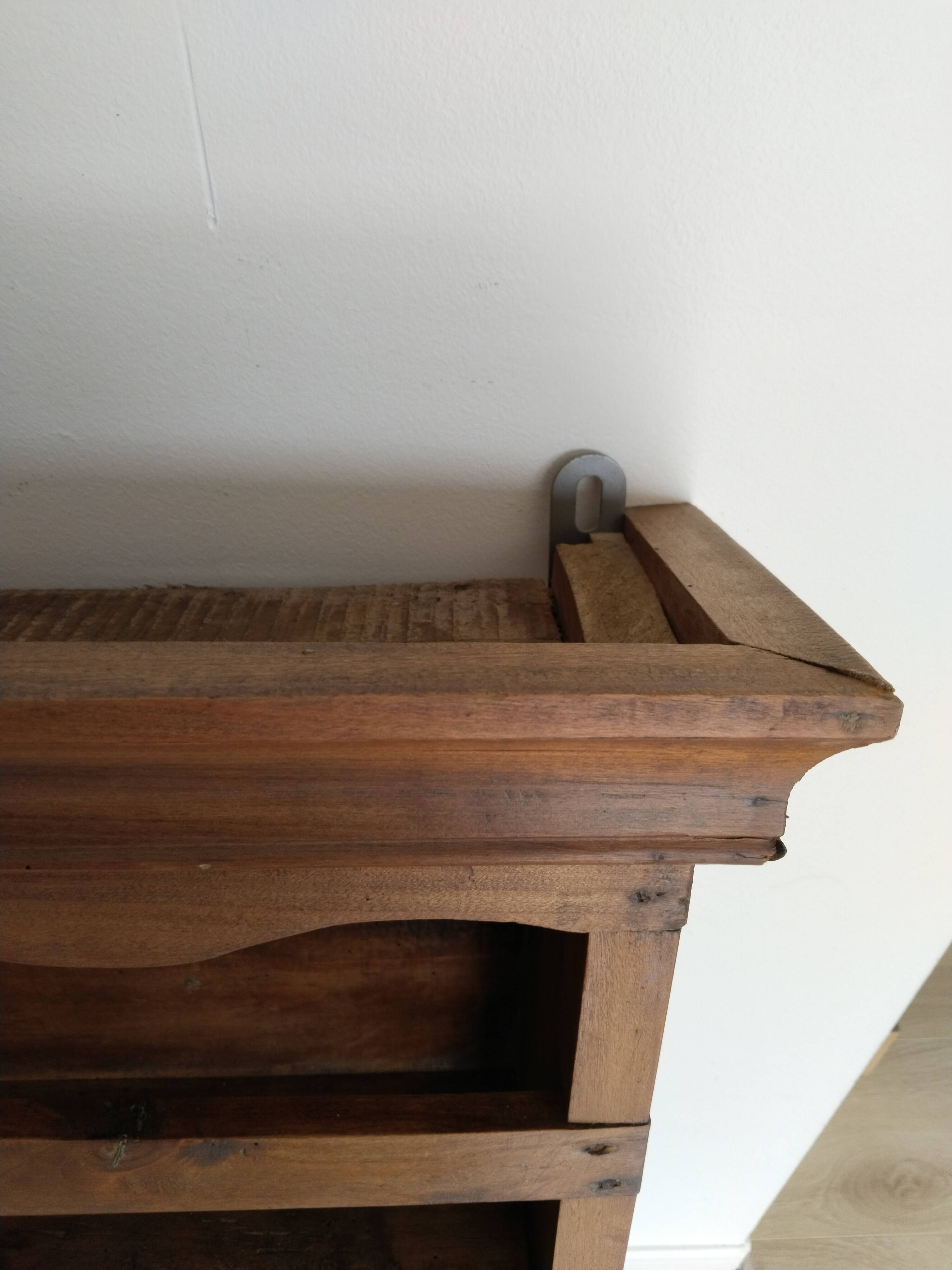 Waxed wooden dresser, antique buffet top