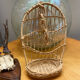 Vintage rattan birdcage