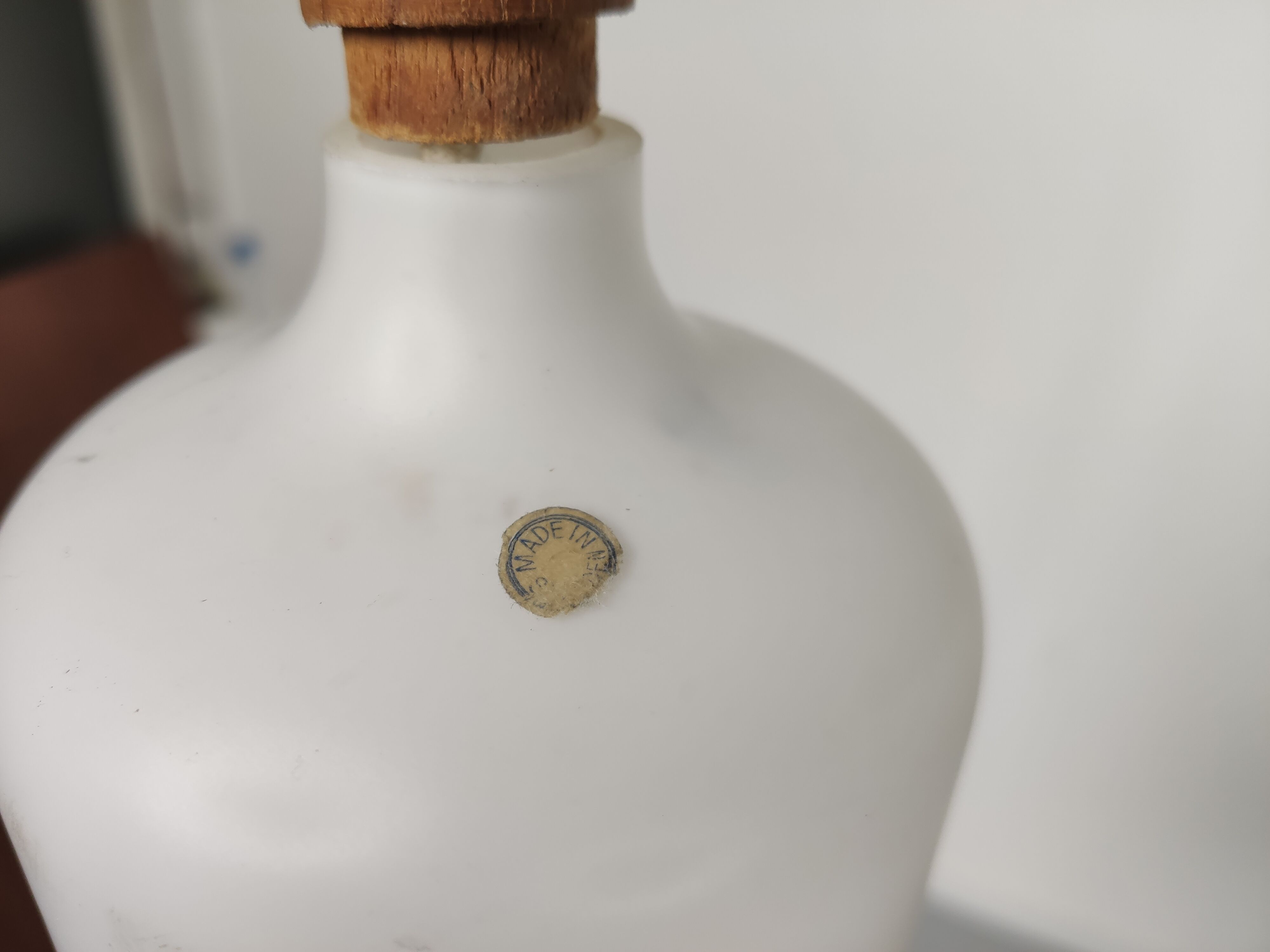 Scandinavian hanging teak and opaline Sweden 1960s