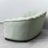 Divano vintage en tessuto verde salvia anni '50