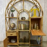 Vintage rattan shelf