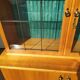 Small high sideboard - sideboard - wood - glass - vintage