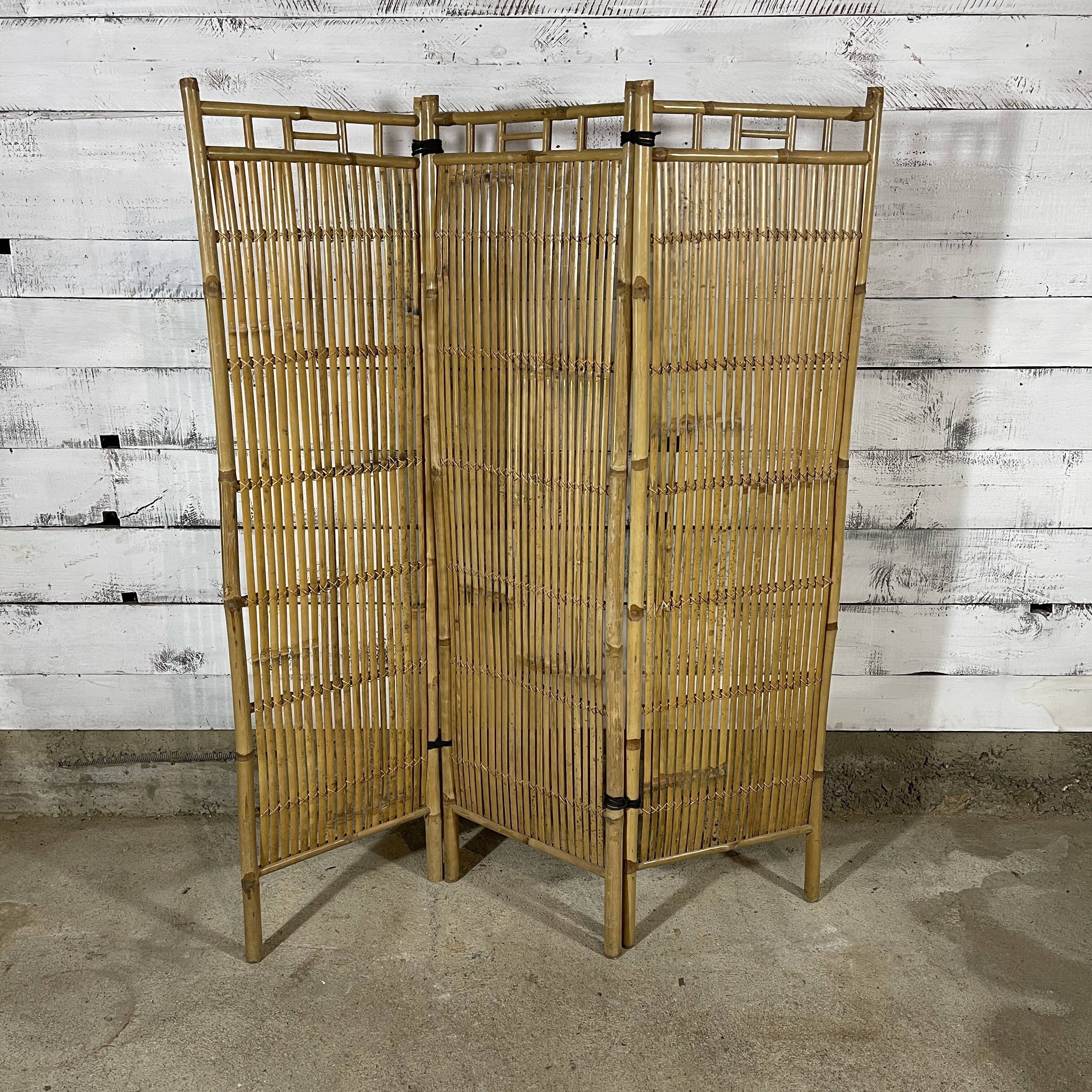 Vintage bamboo screen
