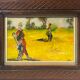 Old painting, oriental landscape, signed M Gourloo 20th century