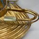 Set of 2 hans kögl style golden florentiner leaf wall light sconces, italy, 1980