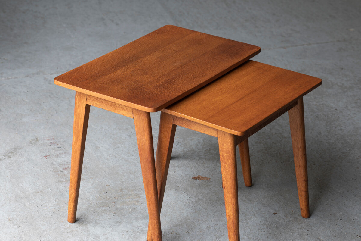 Set of nesting tables in teak, Dutch design, 1960’s