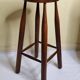 High stool in solid wood, Scandinavian style, 50s, 82 cm