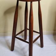 High wooden stool, designer, Scandinavian style, 1950s, 82 cm