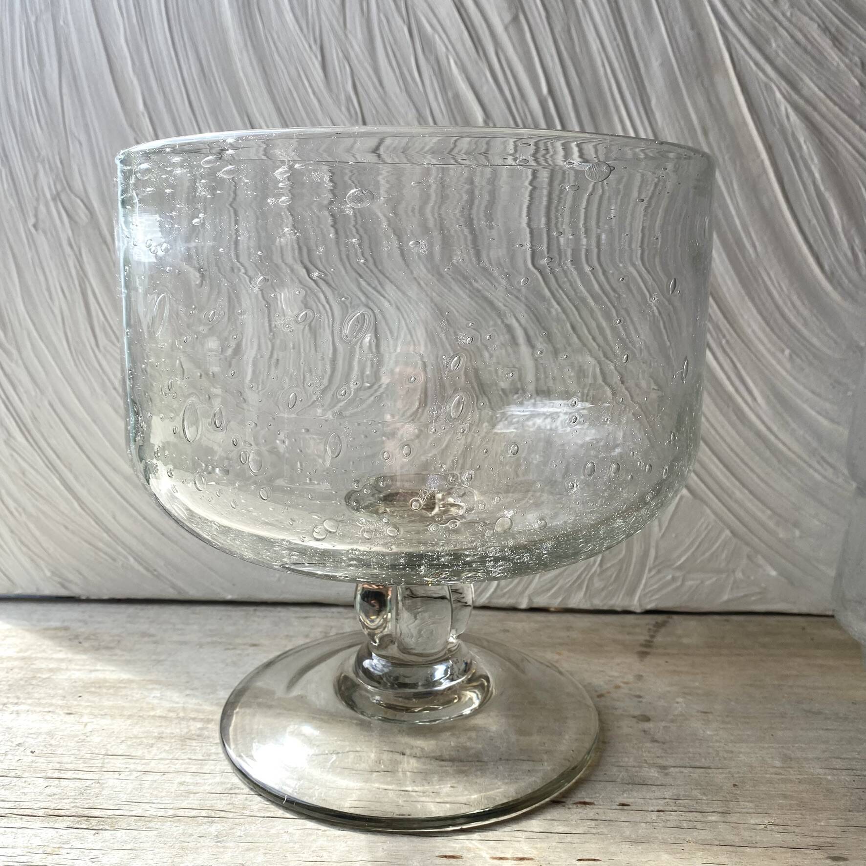 Set punch ou cocktail en verre soufflé bullé , esprit Biot