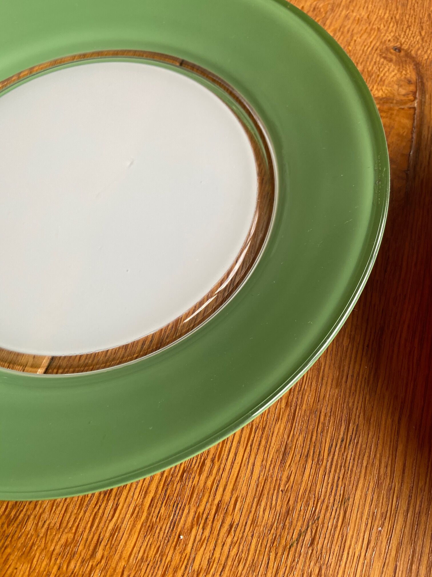 Set of 6 colored glass plates