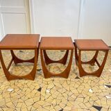 Teak trundle coffee table