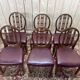 Suite de 6 chaises de style Louis XVI bordeaux
