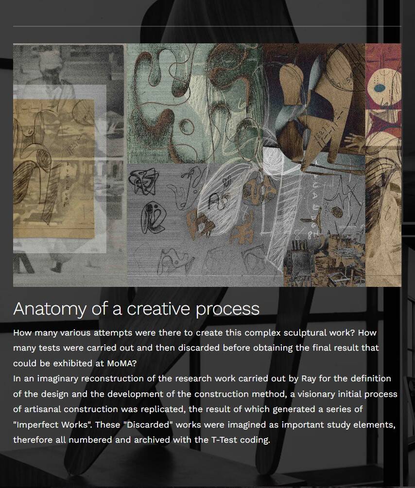 Mrs. Charles Eames_ The shadow does not bend, walnut plywood sculpture