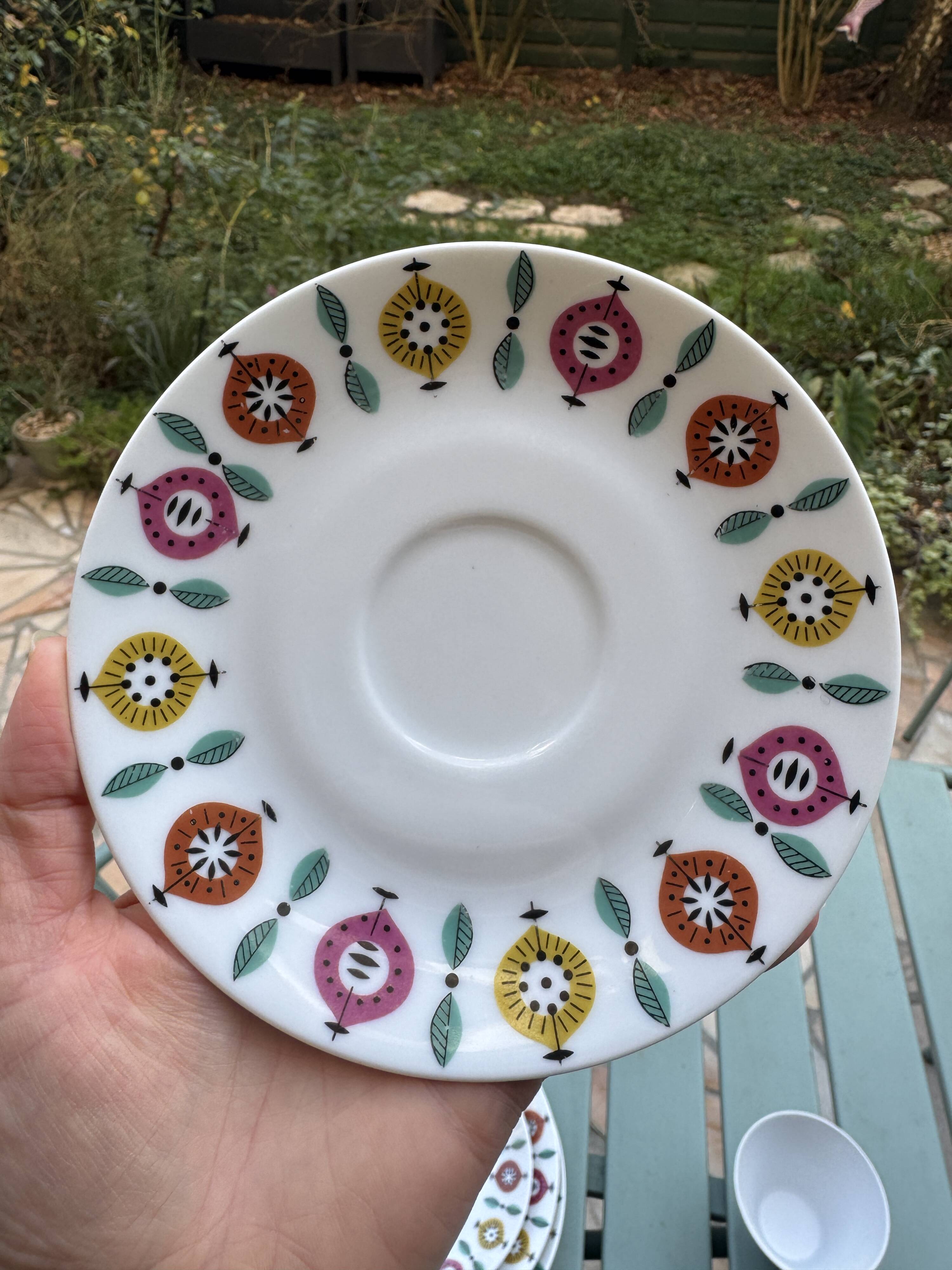 Vintage tea service from the 70s – Schirnding Bavaria – 2 cups + plates