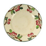 Rare plate decorated with cerises manufacture de Longwy