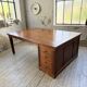 Double-sided walnut counter desk 1900