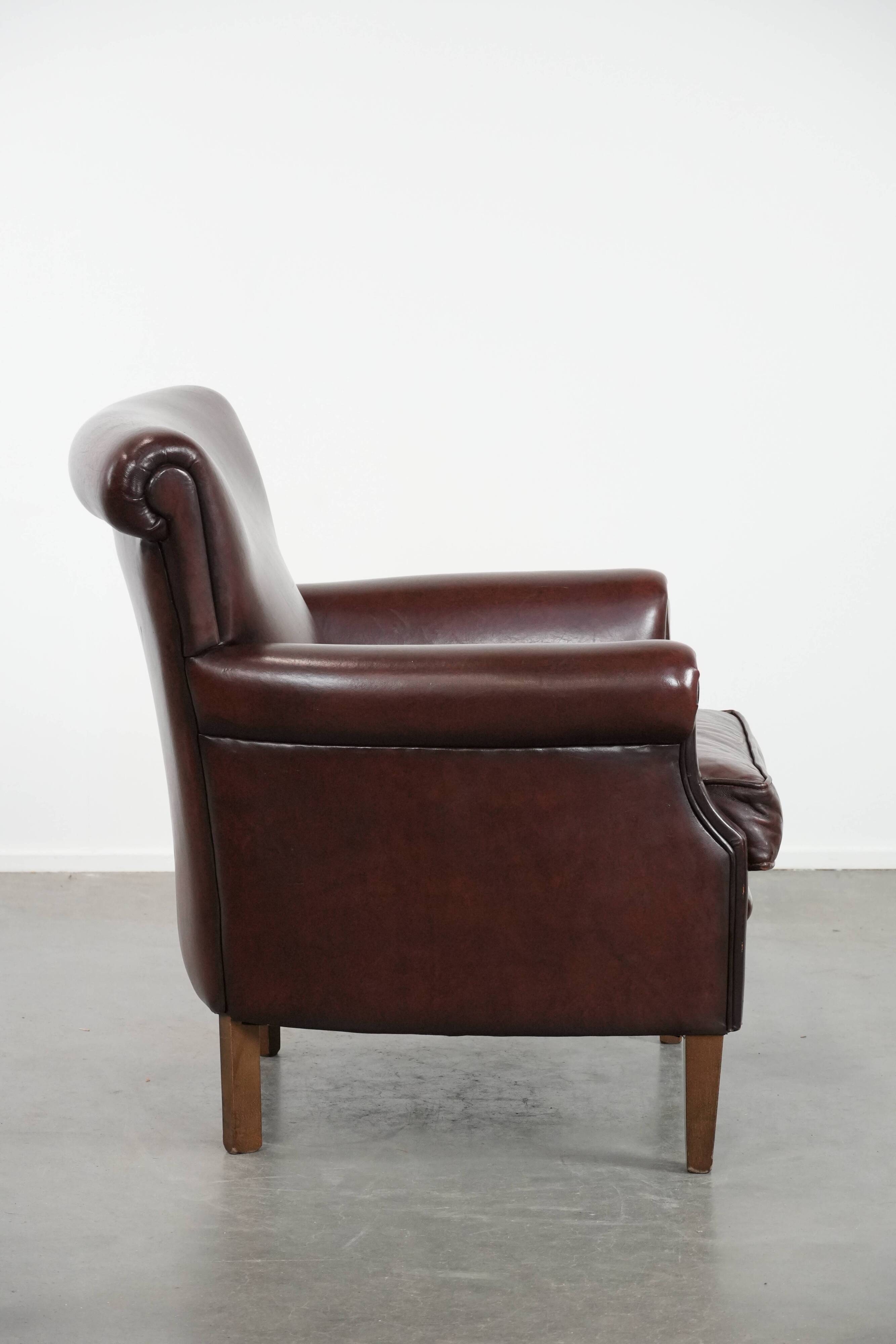Luxury Sheep Leather Armchair with a Timeless Look
