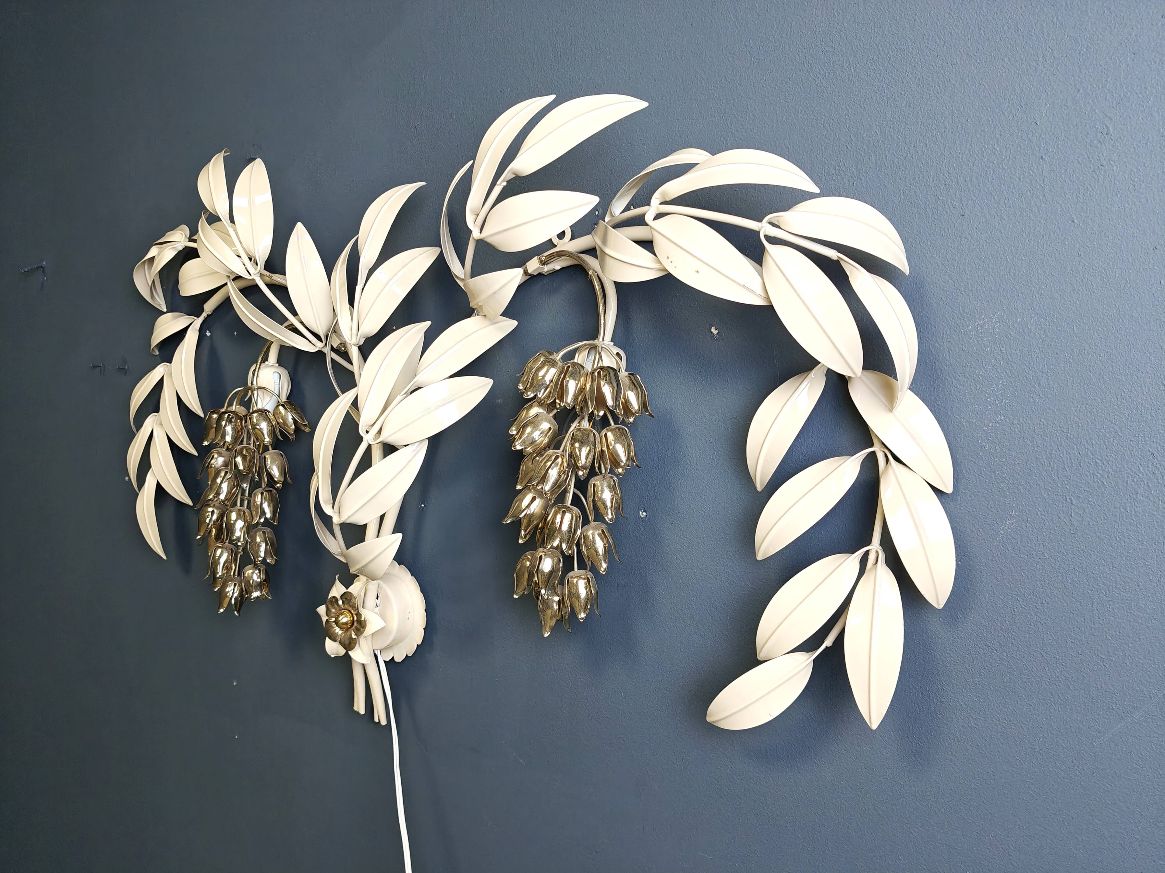 Vintage tulip wall lamp by Hans Kögl , 1970s