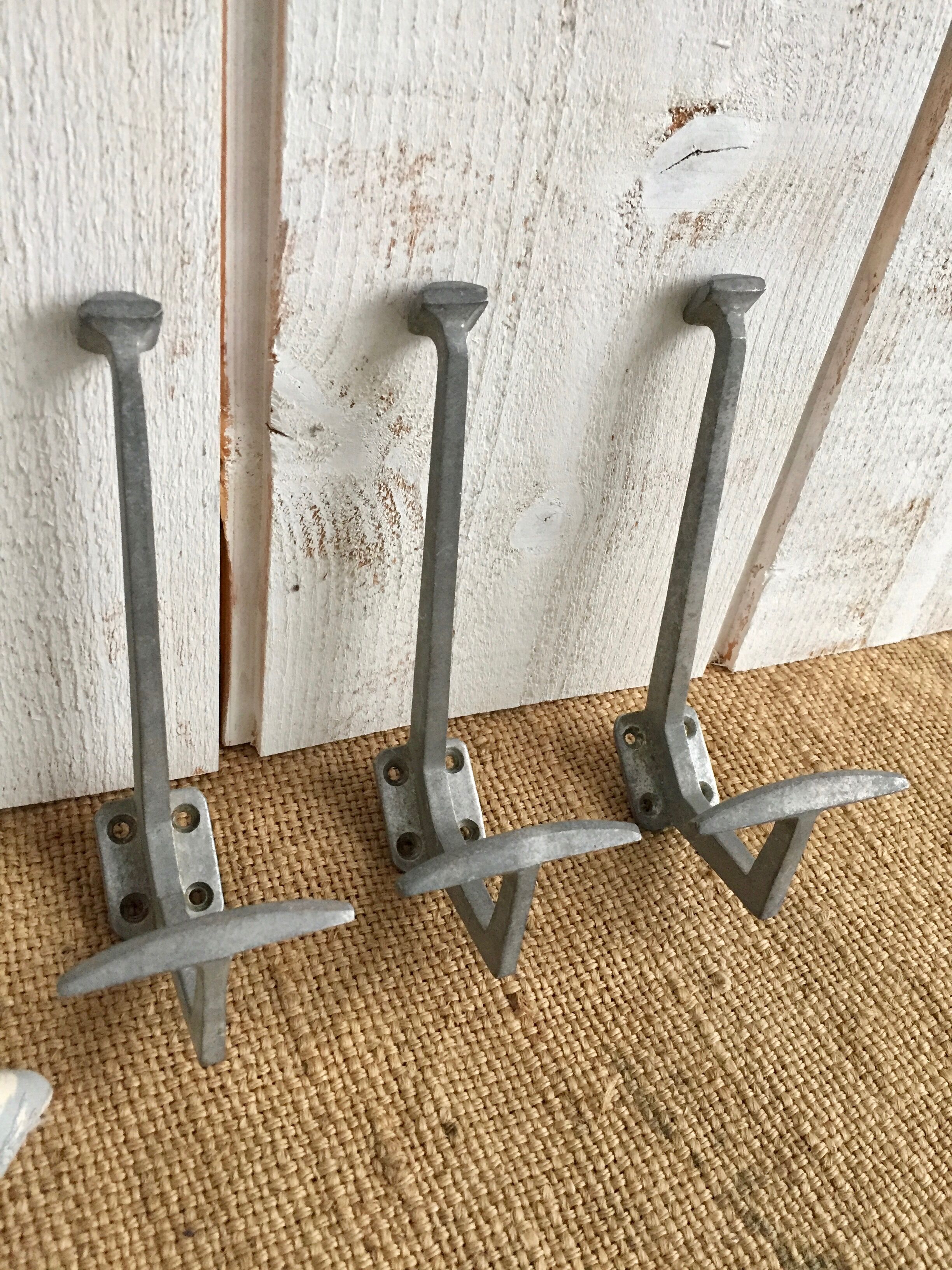 Lot of 3 industrial patères