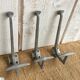 Lot of 3 industrial patères