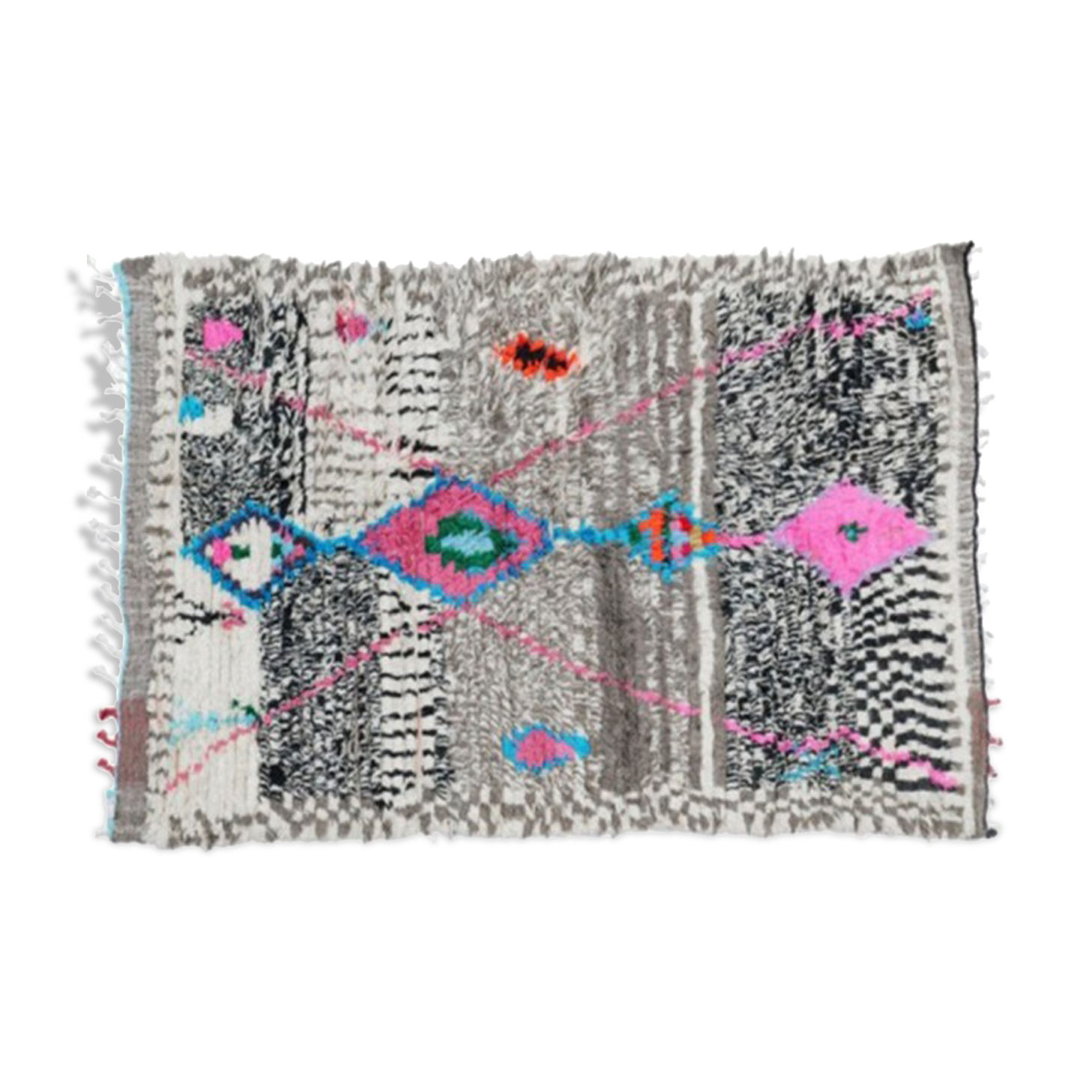 Colorful Berber carpet 229 x 138cm