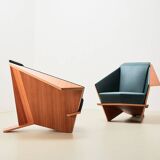 Frank Lloyd Wright Pair of Taliesin 1 Lounge Chairs for Cassina 1949/2018