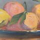 Still life in oil on impressionist cardboard
