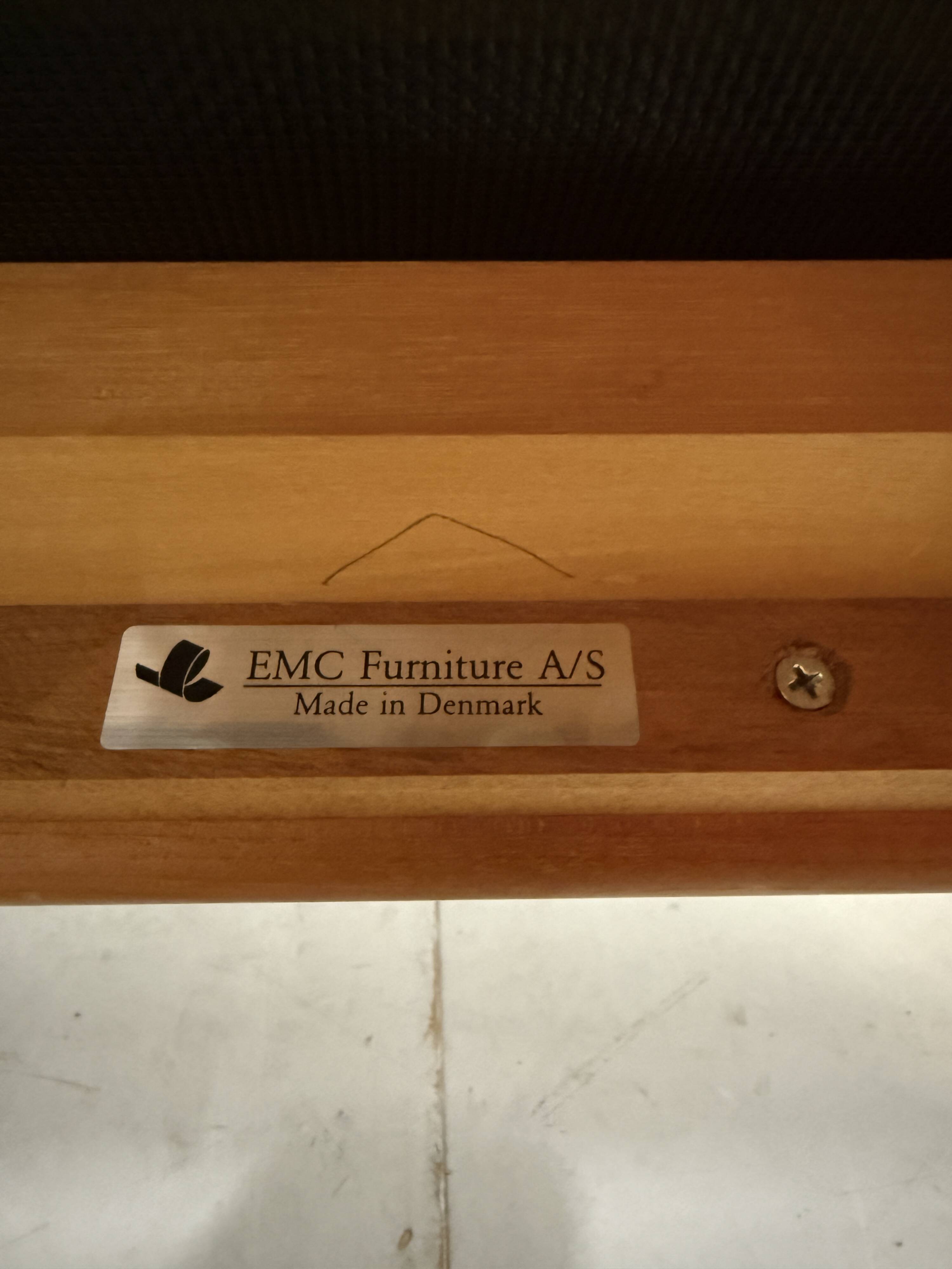 EMC Furniture teak highback easy chair & footstool Denmark 1970’s