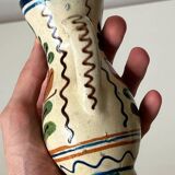 Korond single-flower vase, Hungarian ceramic, hand-painted - floral decoration