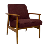 Chair created by Mr. Zieliski year 60 burgundy fabric.