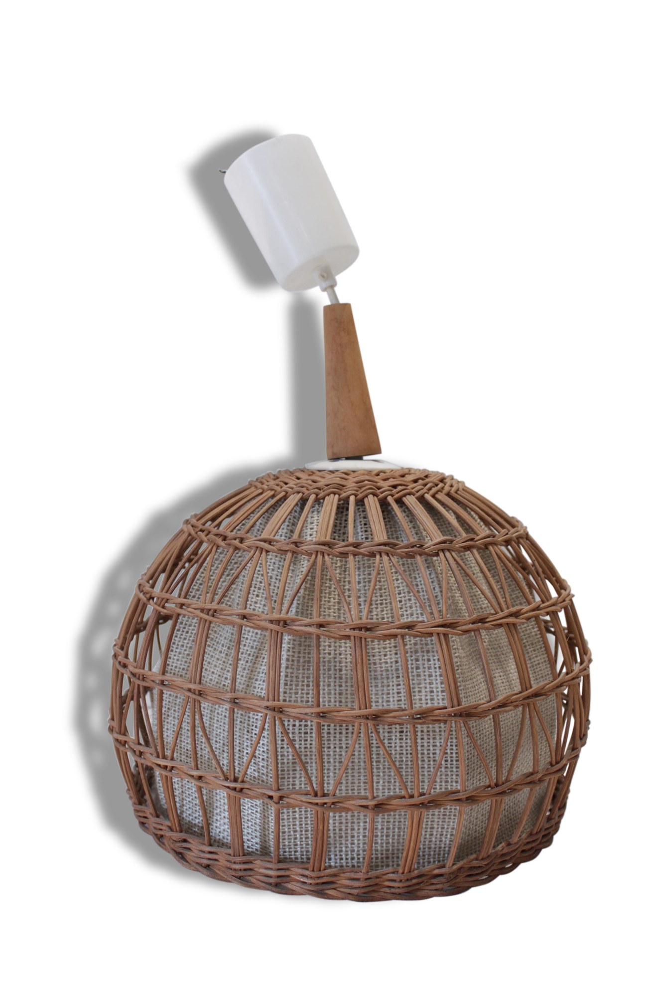 Boulle rattan chandelier