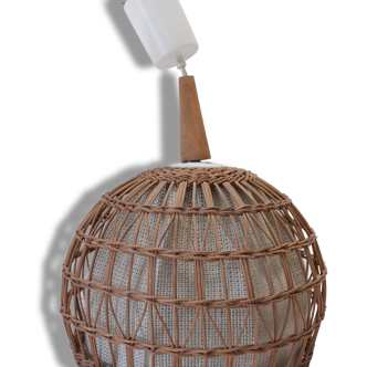 Boulle rattan chandelier