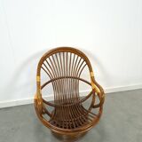 Rotan manou draai stoel
