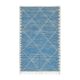Blue Zanafi rug with white diamonds 200x300 cm