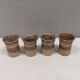 Four small vases, By famous Tue Poulsen Denmark 1960-70s.