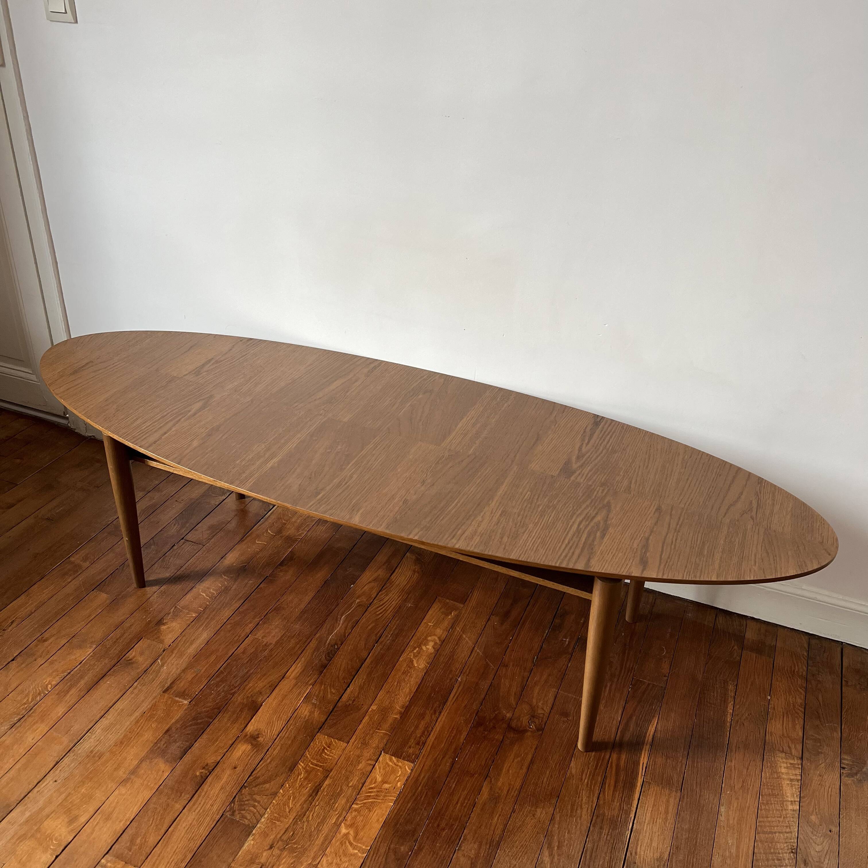 Oval Scandinavian coffee table