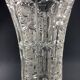 Large cut crystal vase richly decorated Bohemia